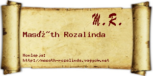 Masáth Rozalinda névjegykártya